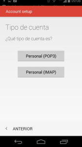 Seleccione IMAP